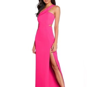 NWT Aiden Mattox Coral One Shoulder Maxi